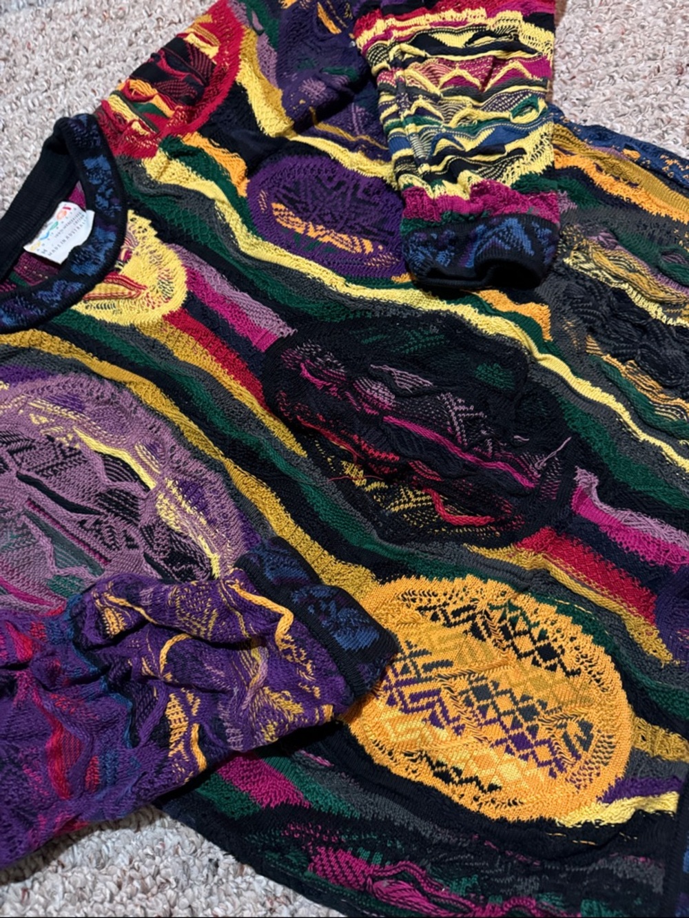 COOGI Multicolor Knit Sweater with Black Trim - Picture 3 of 8
